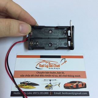 Khay pin có công tắc gạt loại 2 pin để chế tạo đồ chơi chạy pin