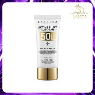 Kem chống nắng căng bóng da medi peel active silky sun cream