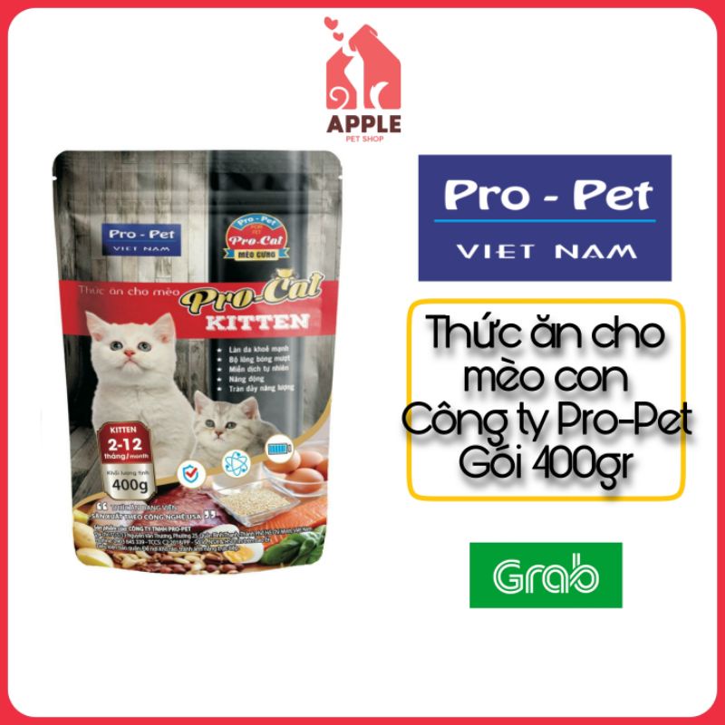 [PRO CAT KITTEN] [400GR] Thức ăn hạt cao cấp Pro-Pet cho mèo con