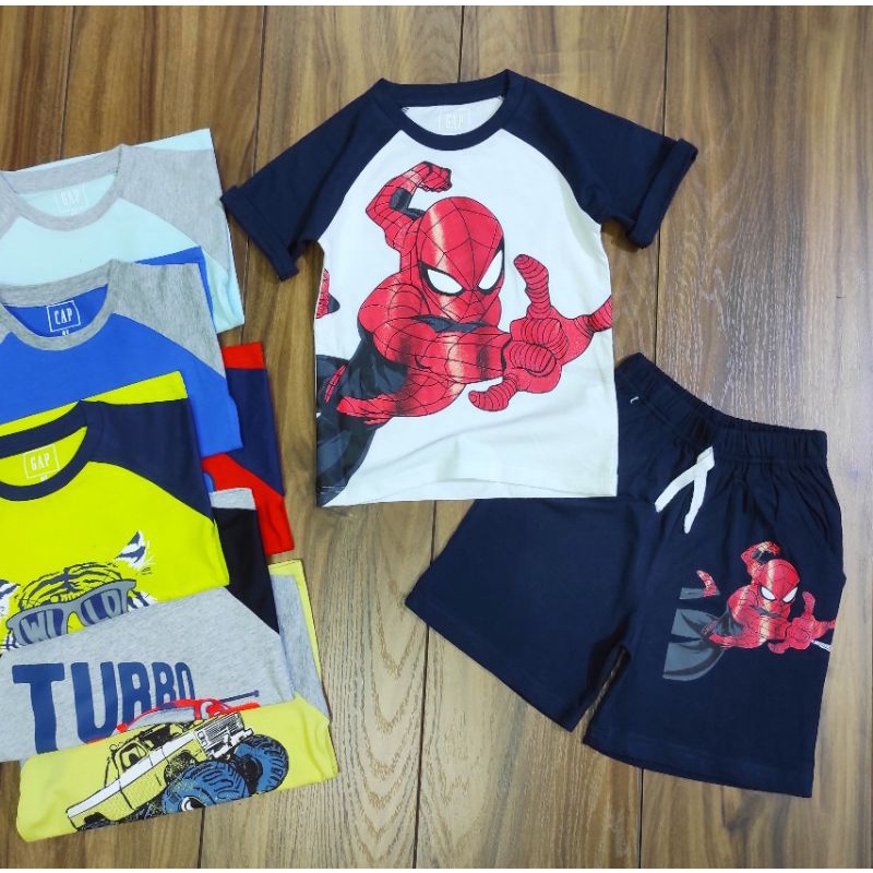 Combo 2bộ Bé trai vải  xuất dư