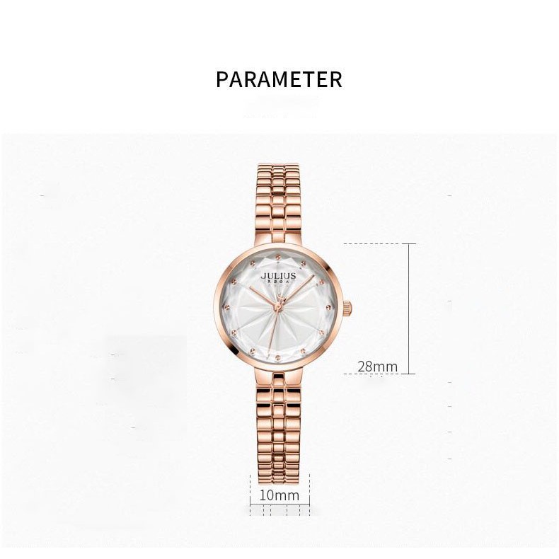 Đồng hồ nữ Julius JA-1278 dây thép | Julius Official