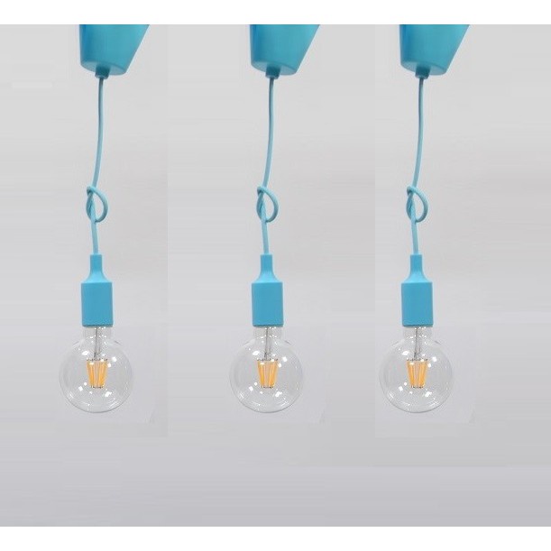 Bộ 3 dây đèn thả trang trí bóng led Edison G95 8W