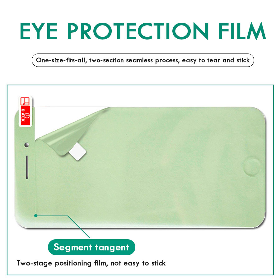 Soft TPU Eye Protection Green Light Full Cover Screen Protector Film OPPO F9 F11 Pro A3S A5S A12 A33 A53 A52 A92 A5 A9 2020