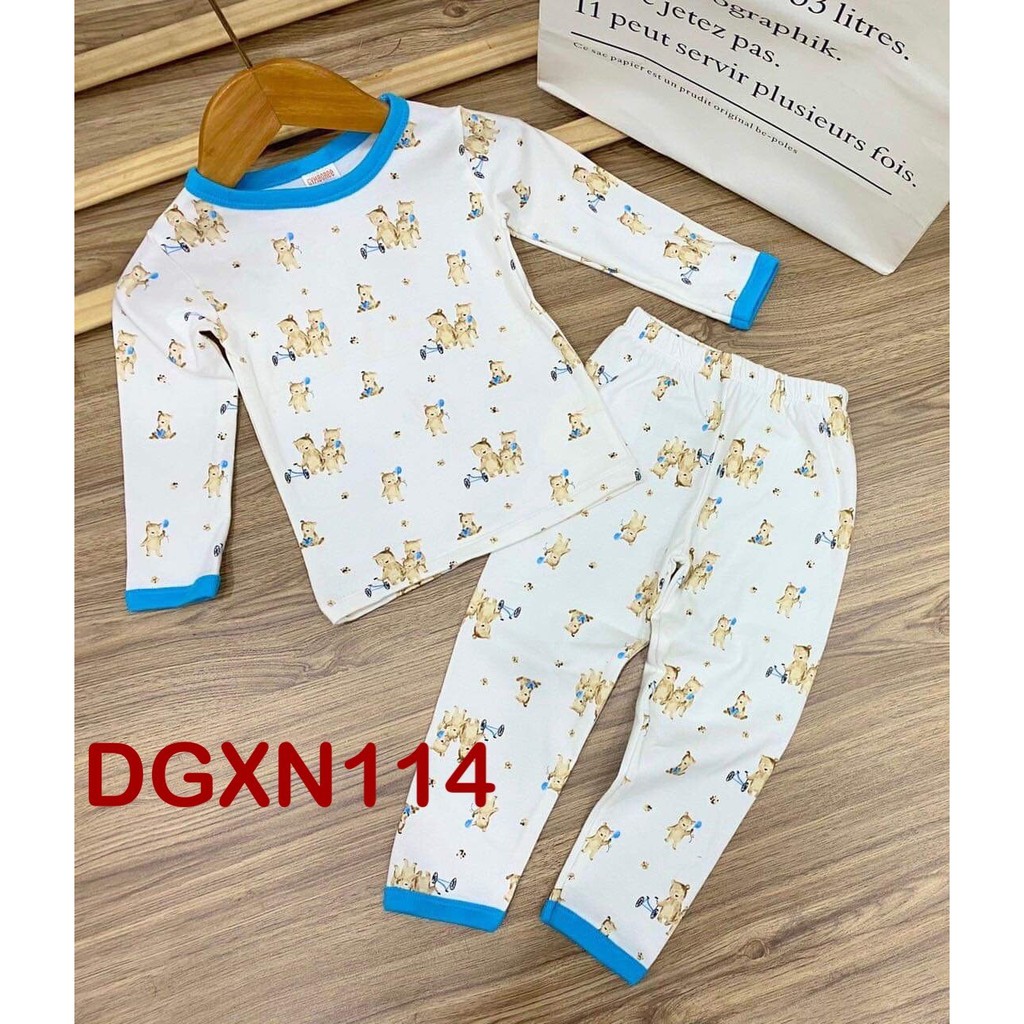 Bộ dài tay thun cotton xuất Nhật cho bé trai size nhí từ 10 đến 22kg - Bộ quần áo bé trai