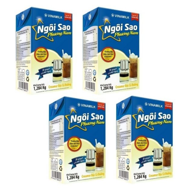 Com Bo 4 Hộp Sữa đặc Ngoi Sao Phương Nam Xanh Biển Co đường Hộp 1 284kg Tại Tp Hồ Chi Minh