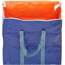 Túi vải bạt xanh cam chống thấm có dây kéo đựng đồ, quai xách -ĐỦ SIZE