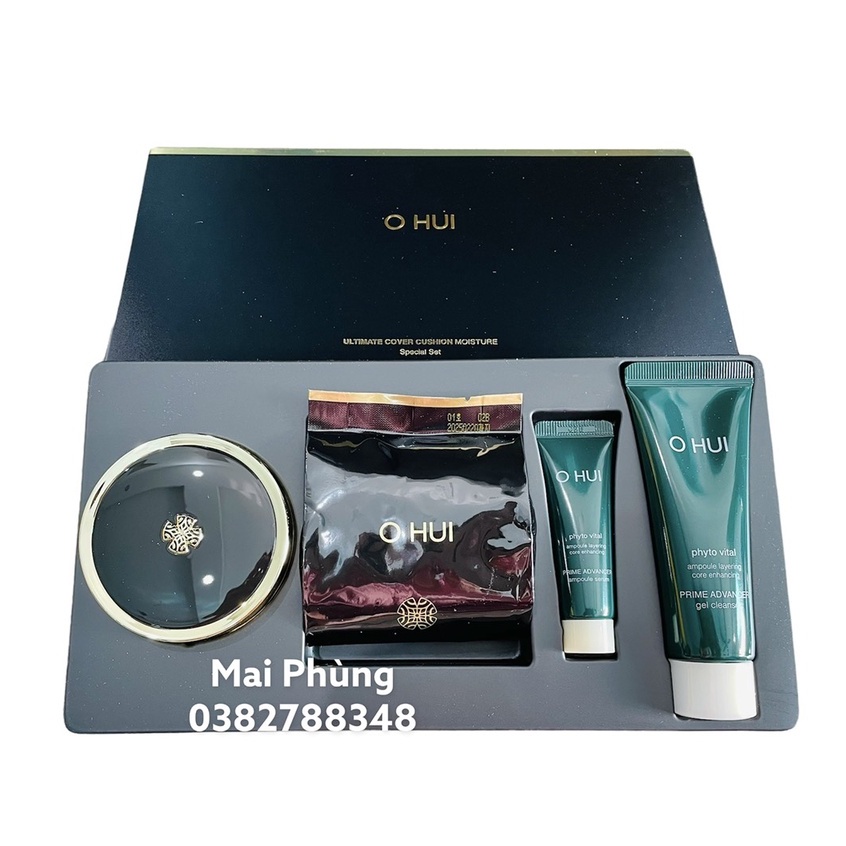 Set Phấn nước Ohui đen Ultimate Moisture