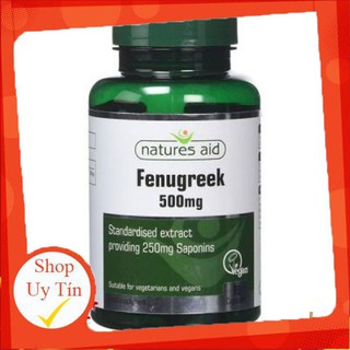 [ CHÍNH HÃNG ] Viên Uống Lợi Sữa Cỏ Ca Ri Fenugreek Natures Aid 500mg 90 viên - Xuất xứ Anh