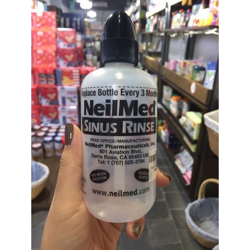 Bộ Nước Rửa Mũi NeilMed Sinus Rinse - 1 xịt & 2 Bình & 250 gói muối-Xuất xứ Mỹ