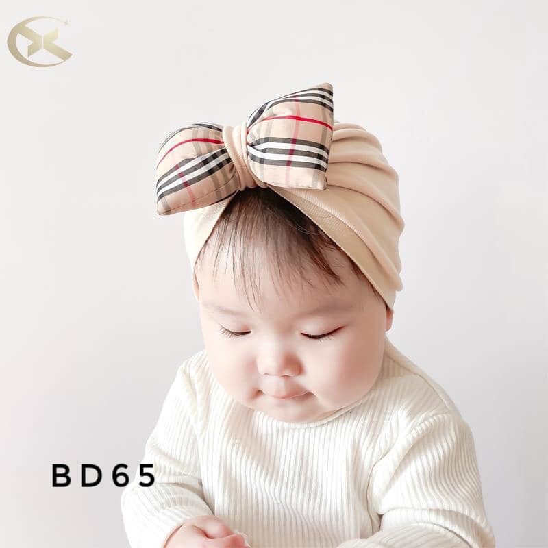 Mũ turban nơ cho bé gái