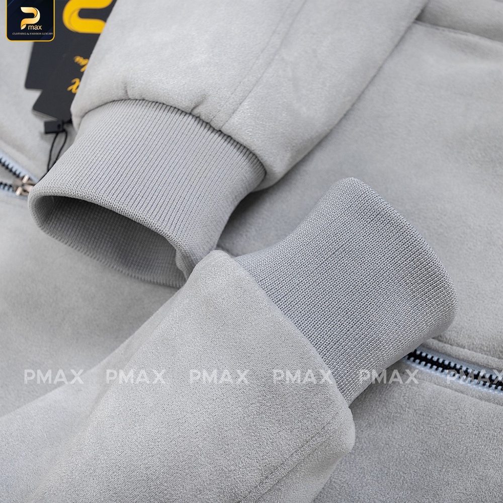 Áo khoác da lộn PMAX lót lông siêu ấm phong cách trẻ trung lịch lãm