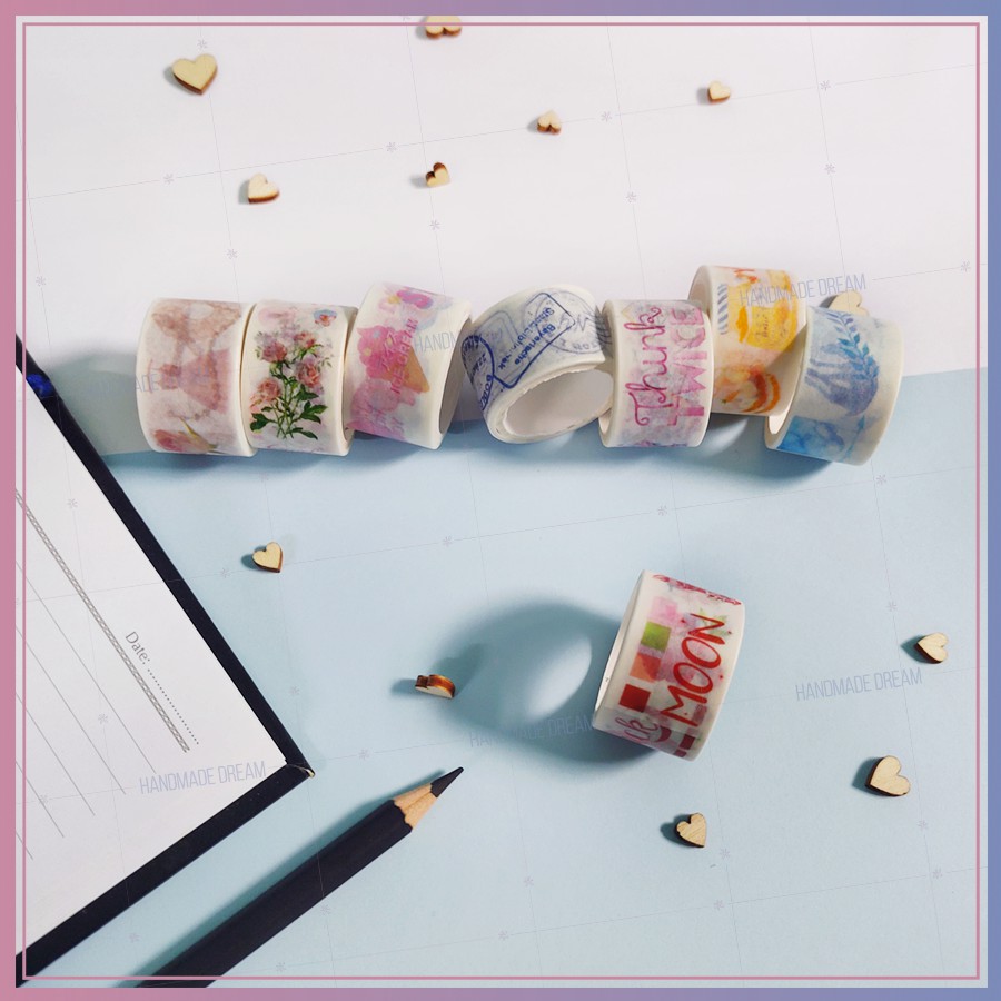 Washi Tape họa tiết dễ thương trang trí sổ tay
