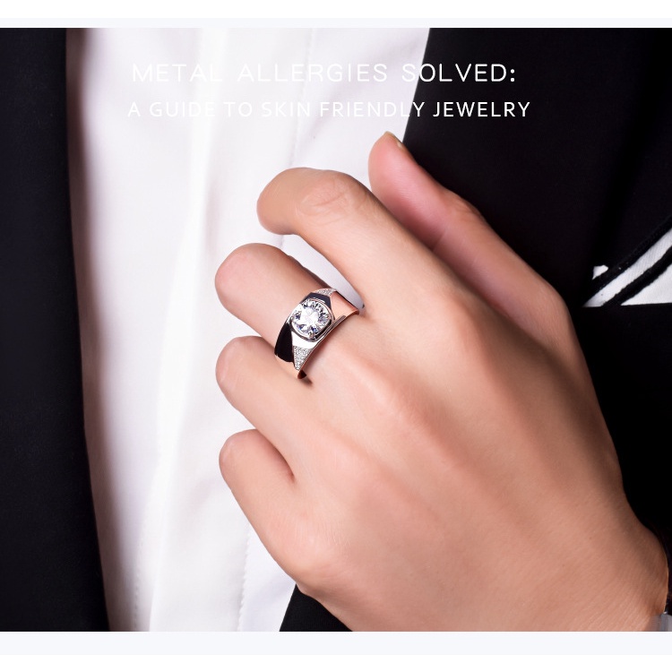 Nhẫn Kim Cương Nhập Khẩu Mỹ PT 950 Karat Cho Nam