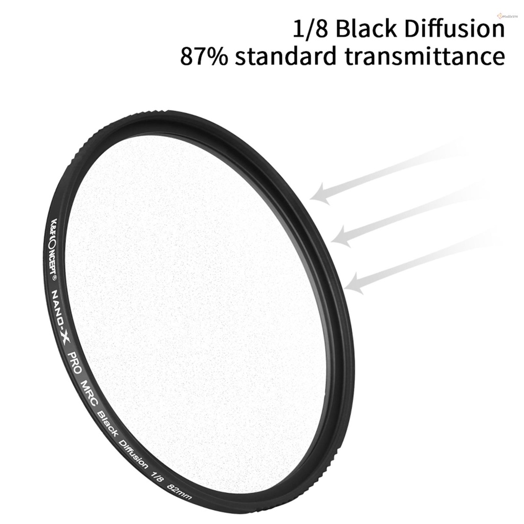 Kính lọc CONCEPT mềm 1/8 màu đen chống thấm nước chống trầy xước đường kính 82mm dành cho máy ảnh