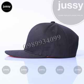 Nón Lưỡi Trai Snapback Trơn Đen Két ĐỎ Cá Tính