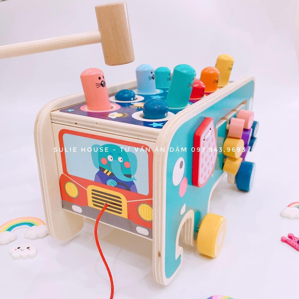 Đồ chơi gỗ oto đập chuột