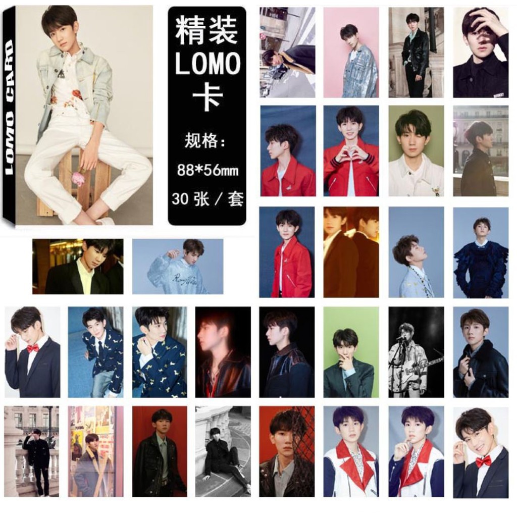 Lomo TFboys bộ ảnh hộp 30 ảnh thẻ hình nhóm nhạc thần tượng