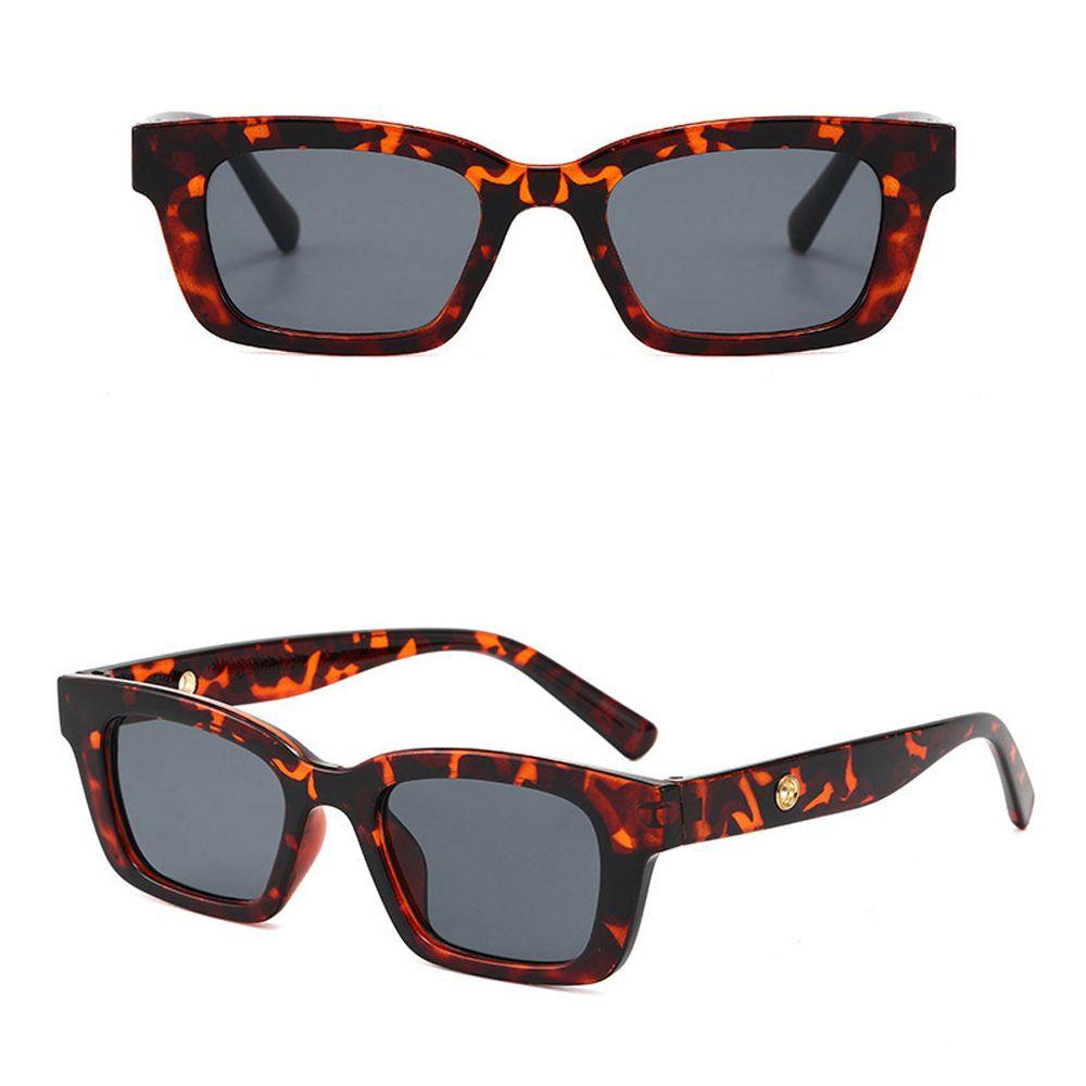 Kính Mát Gọng Vuông Họa Tiết Da Báo Phong Cách Hàn Quốc Dành Cho Nữ