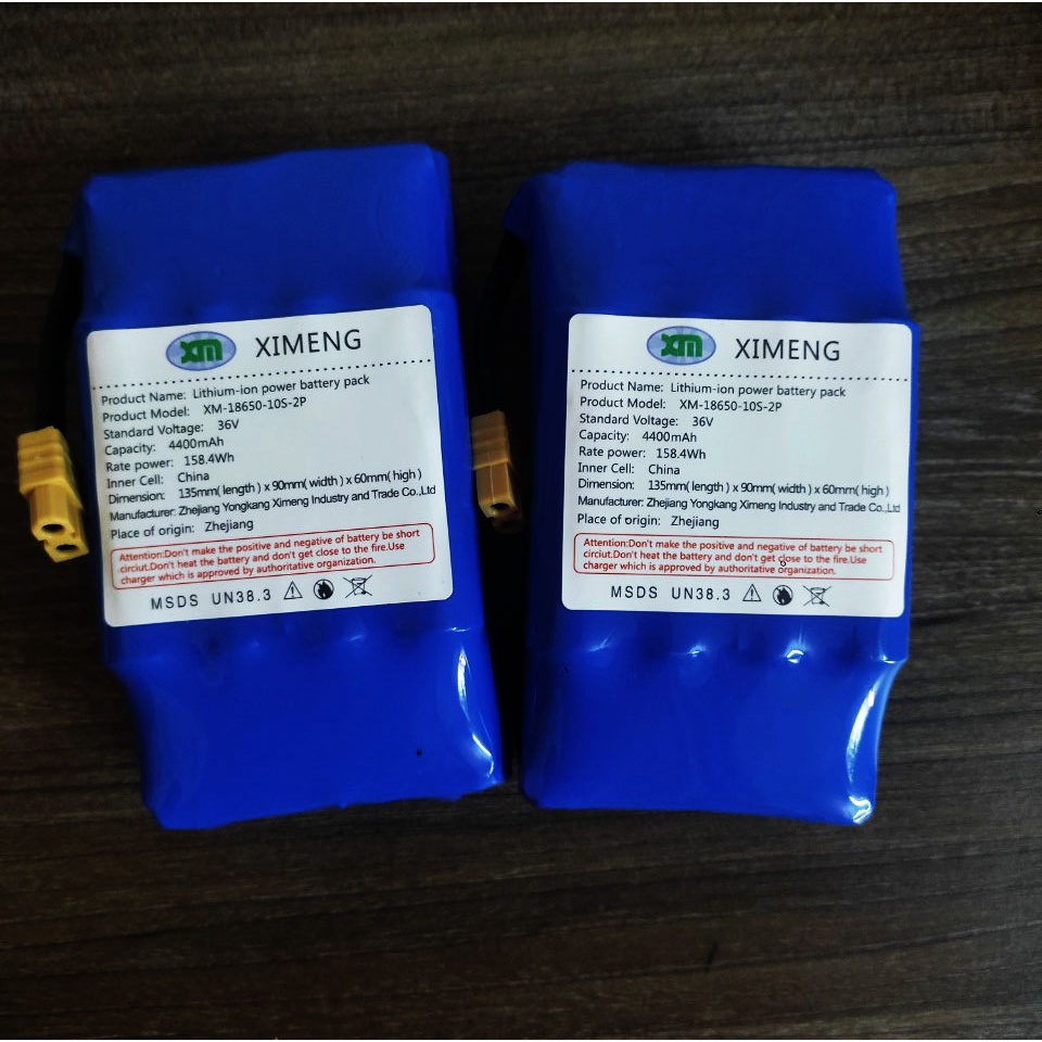Pin xe điện cân bằng - Pin xe drift 36v 4400 mah - Giắc Xt60