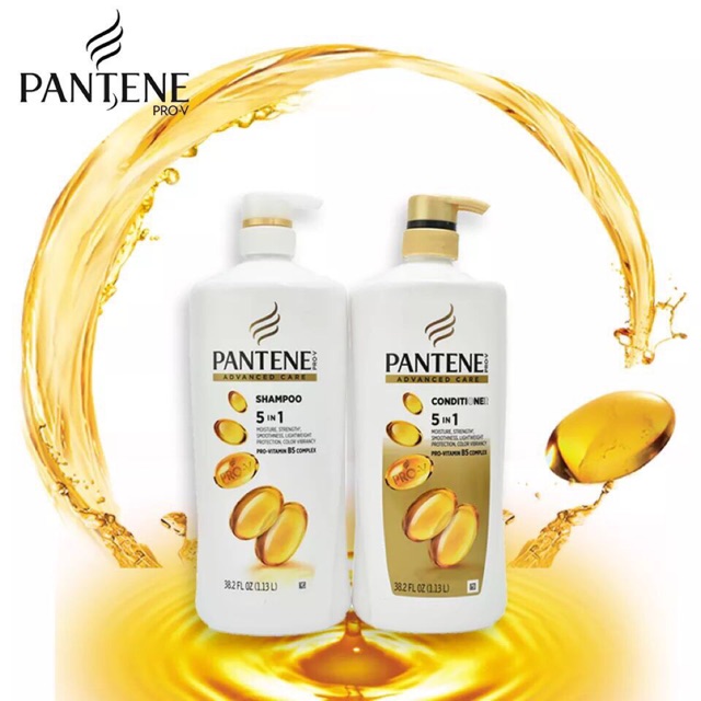 🌻🌼Bộ Dầu Gội Xả PANTENE Advanced Care Pro-V 5in1 Shampoo & Conditioner, 1.13L x 2 —Dành cho mọi loại tóc