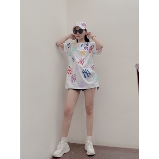 áo MLB NY monogram cầu vồng