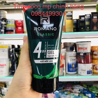 Gel tạo kiểu cho nam giới ,Gel vuốt tóc giữ nếp lâu Romano Classic 150ml