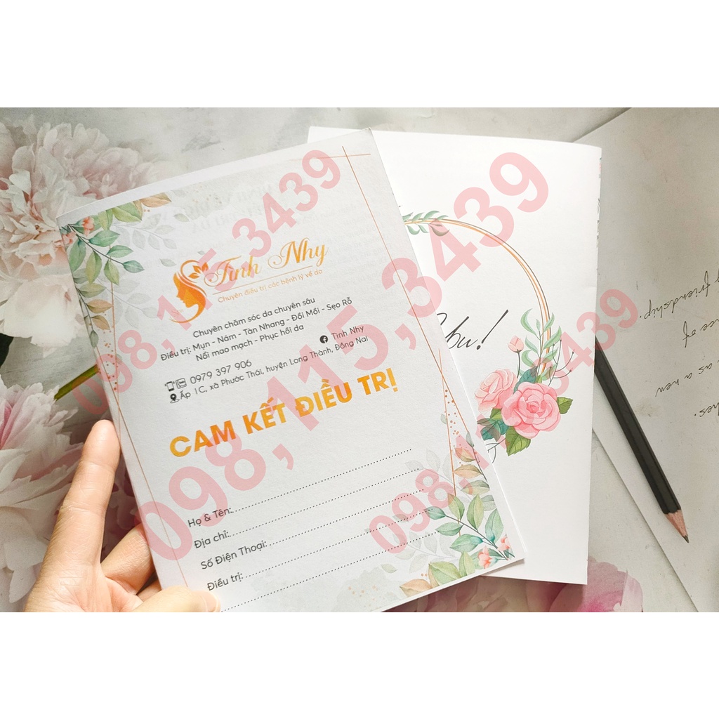 Giấy cam kết điều trị cho Spa, thẩm mỹ viện 30 tờ