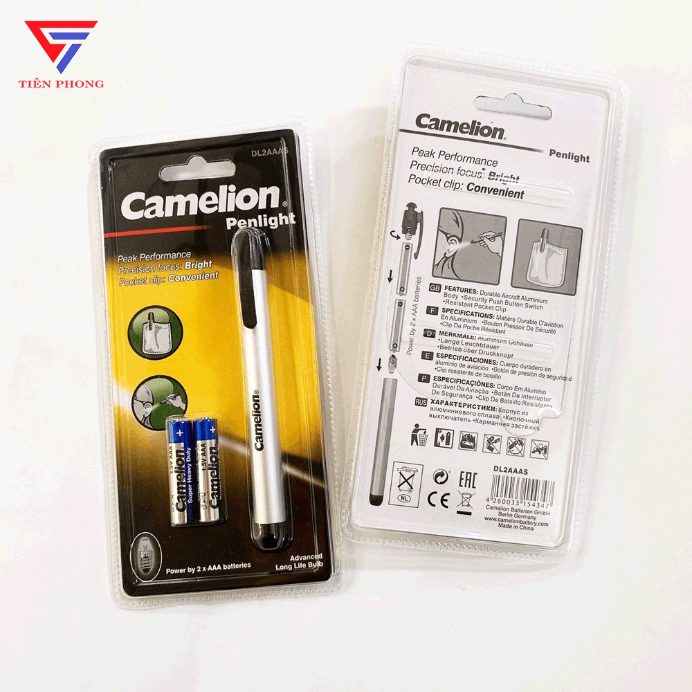 1 Vỉ Đèn Bút Camelion Kèm 2 Pin