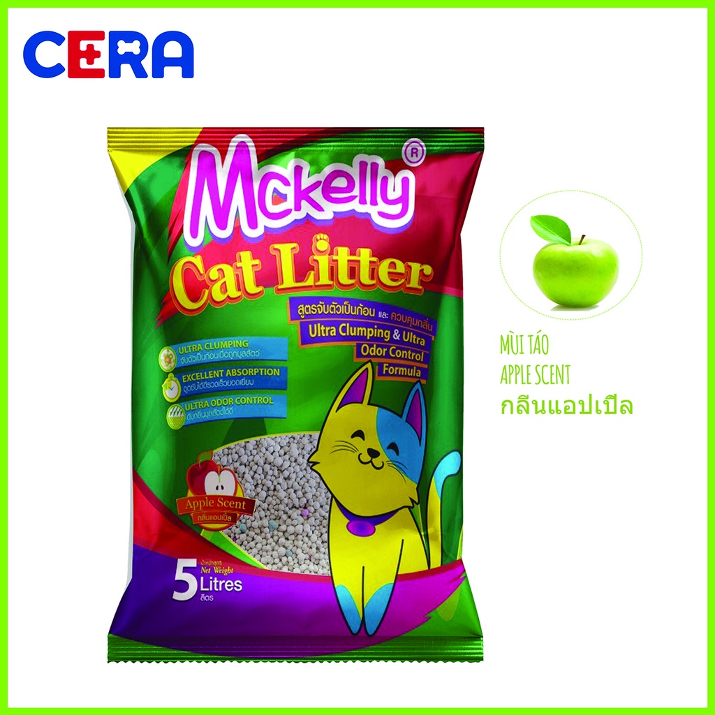 Cát Mèo Cực Thơm, Vón Cực Tốt - MCKELLY 5L Giao Mùi Ngẫu Nhiên