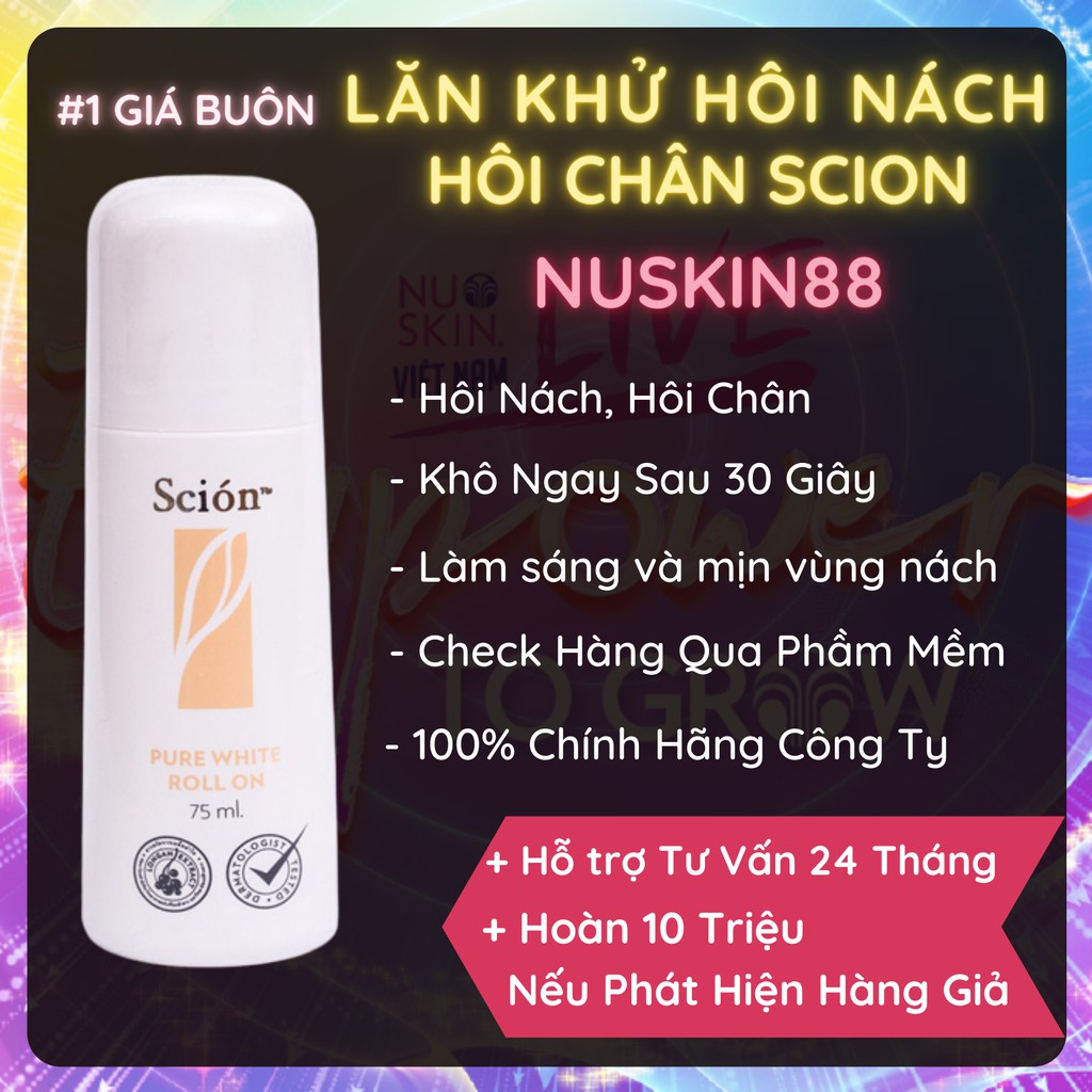 Lăn Khử Mùi Scion Nuskin Pure White Roll On