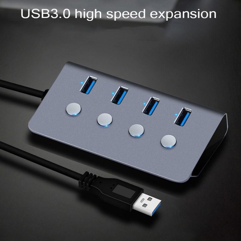.Hub USB 3.0 Kèm Công Tắc On / Off Tiện Dụng