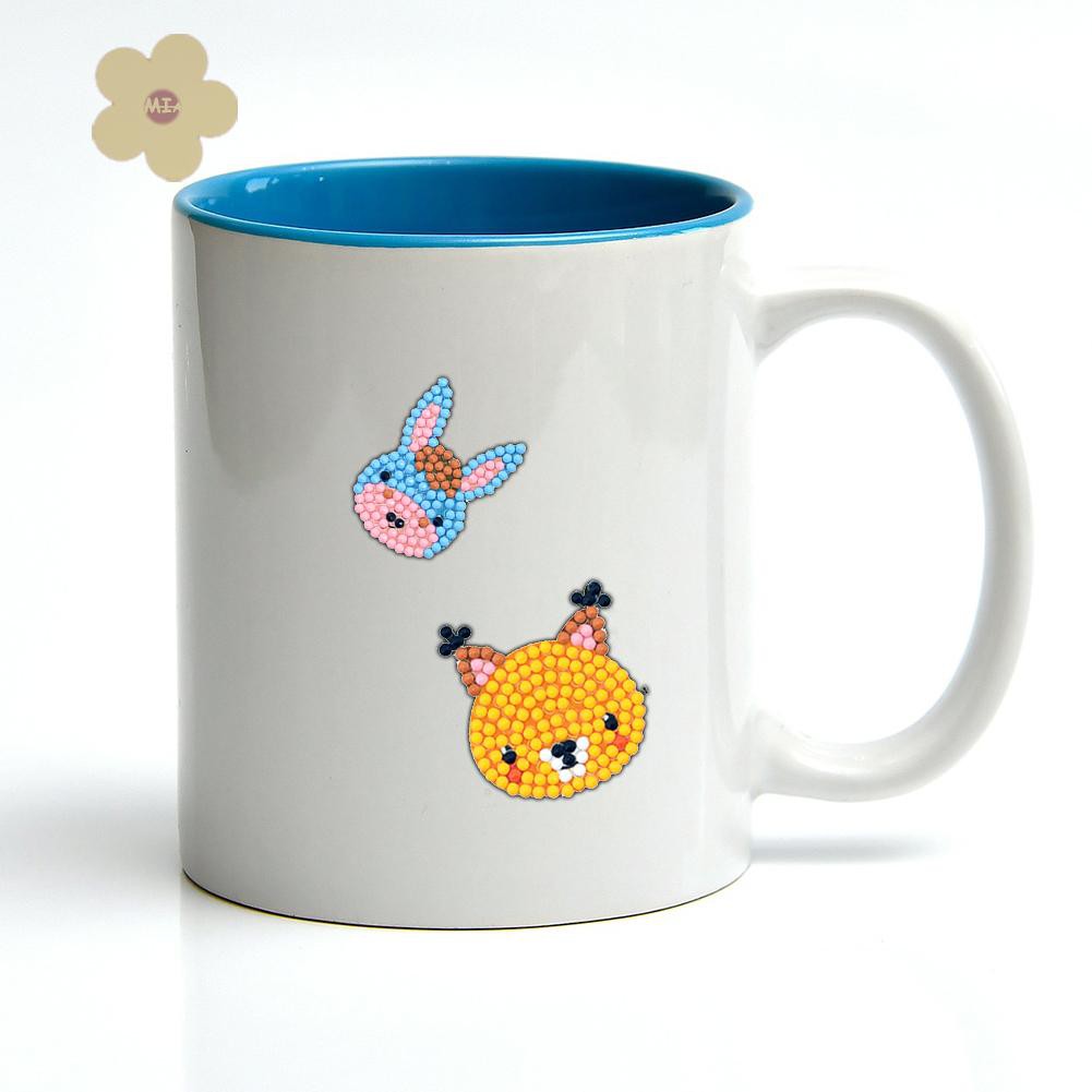 Bộ 12 tranh đính đá tự dính hình động vật dễ thương