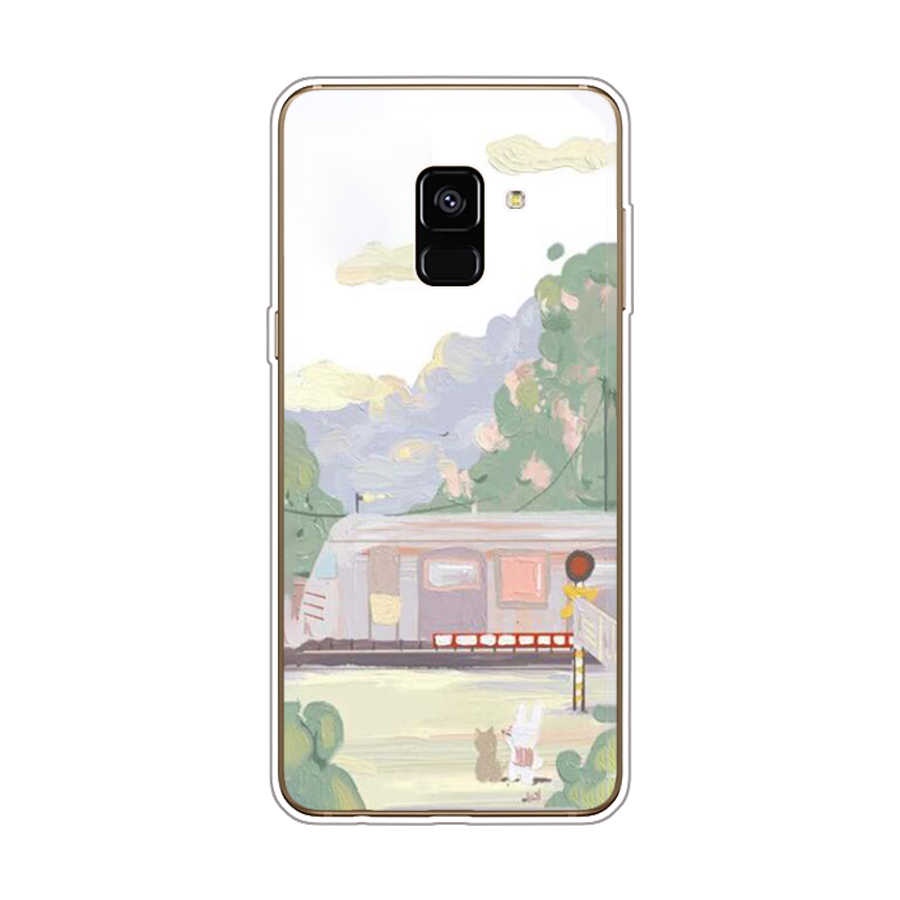 Ốp Điện Thoại TPU Dẻo In Họa Tiết Độc Đáo Thời Trang Cho Samsung Galaxy A8 plus 2018 A6 2018 plus