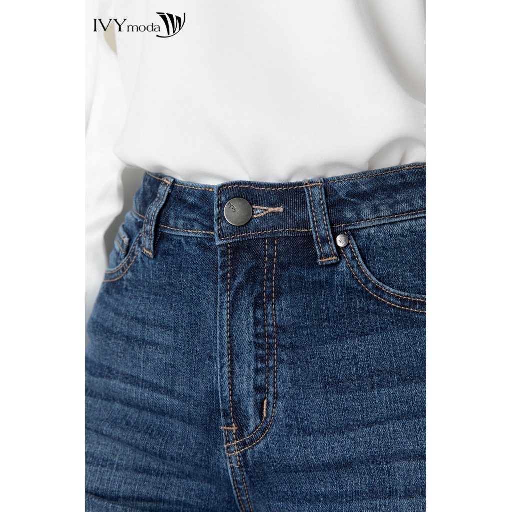 Quần jeans ống loe nữ ÌVY moda MS 25B8043