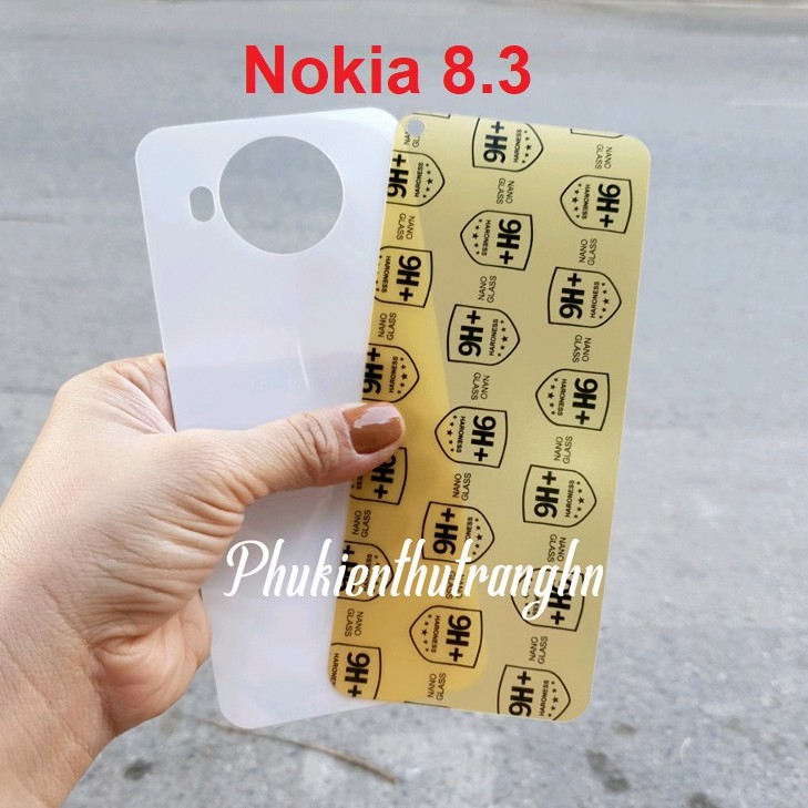 Combo Nokia 8.3 dán cường lực dẻo nano 9H+ siêu bền chống vỡ, sứt mẻ cạnh full 98%+ dán ppf mặt sau trong suốt siêu dính