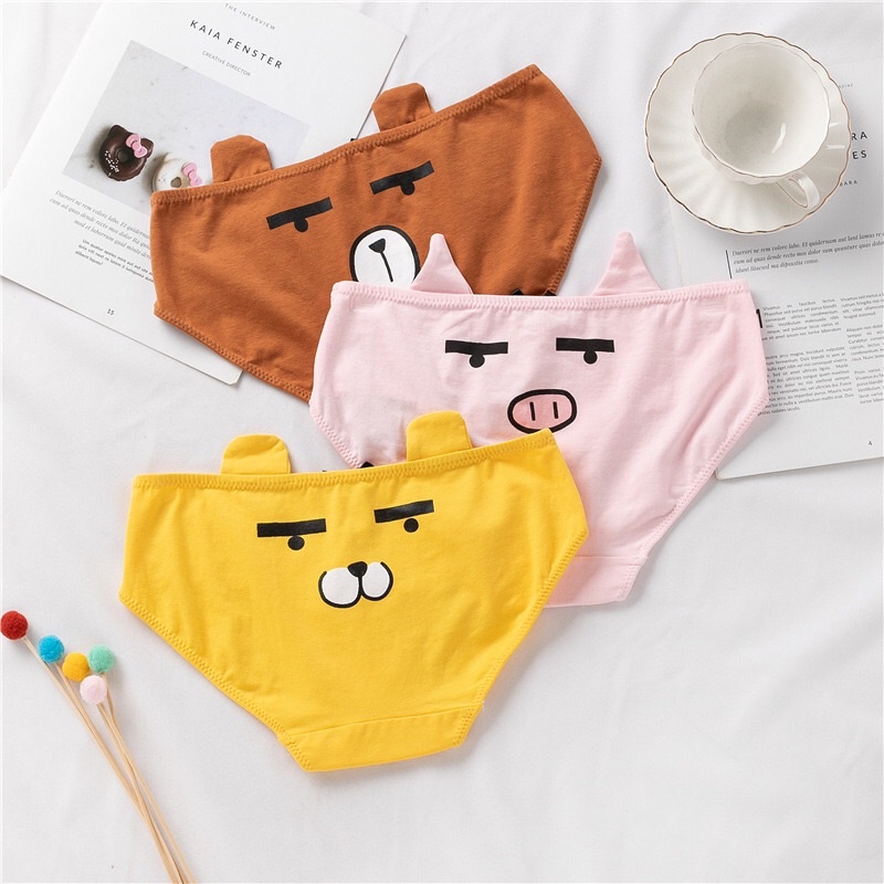Quần lót nữ hoạt hình dễ thương Ryan chất cotton cao cấp thoáng mát thấm hút mồ hôi dành cho bạn nữ bạn gái