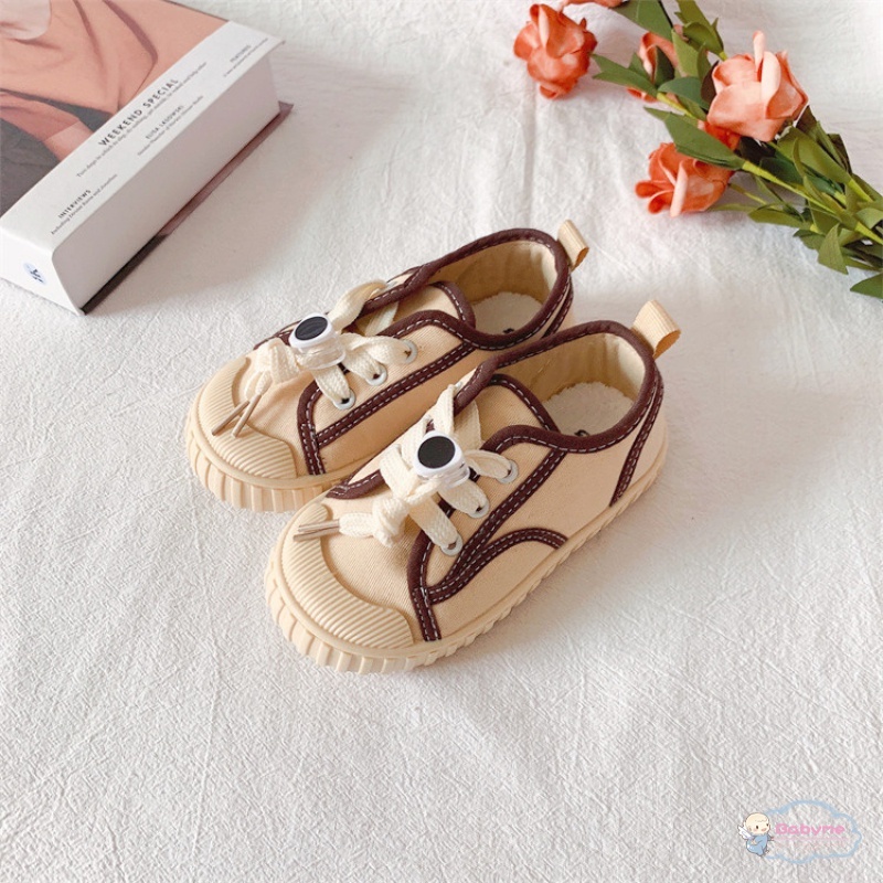 Giày Canvas Đế Mềm Thoáng Khí Phong Cách Hàn Quốc Cho Bé
