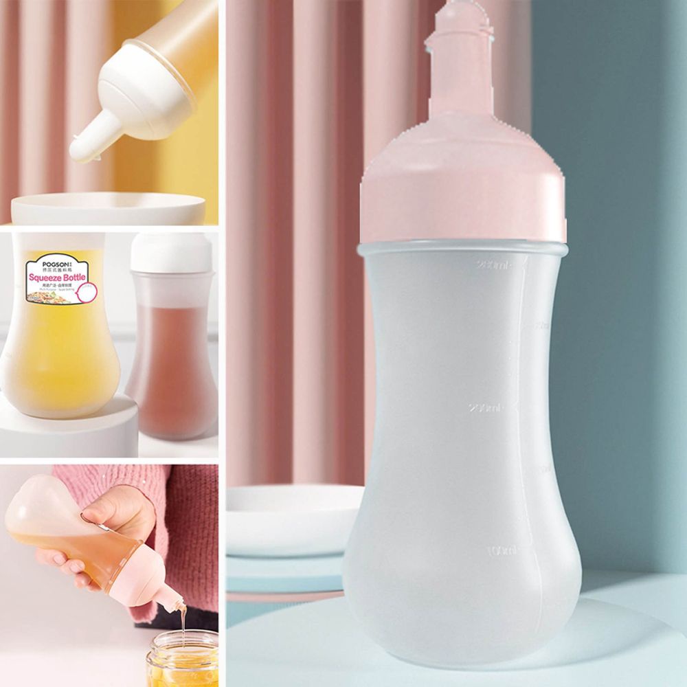 LAKAMIER 280ML Plastic Kitchen Gadget Sauce Vinegar Squeeze Bottle Dustproof Leakproof Condiment Bottles