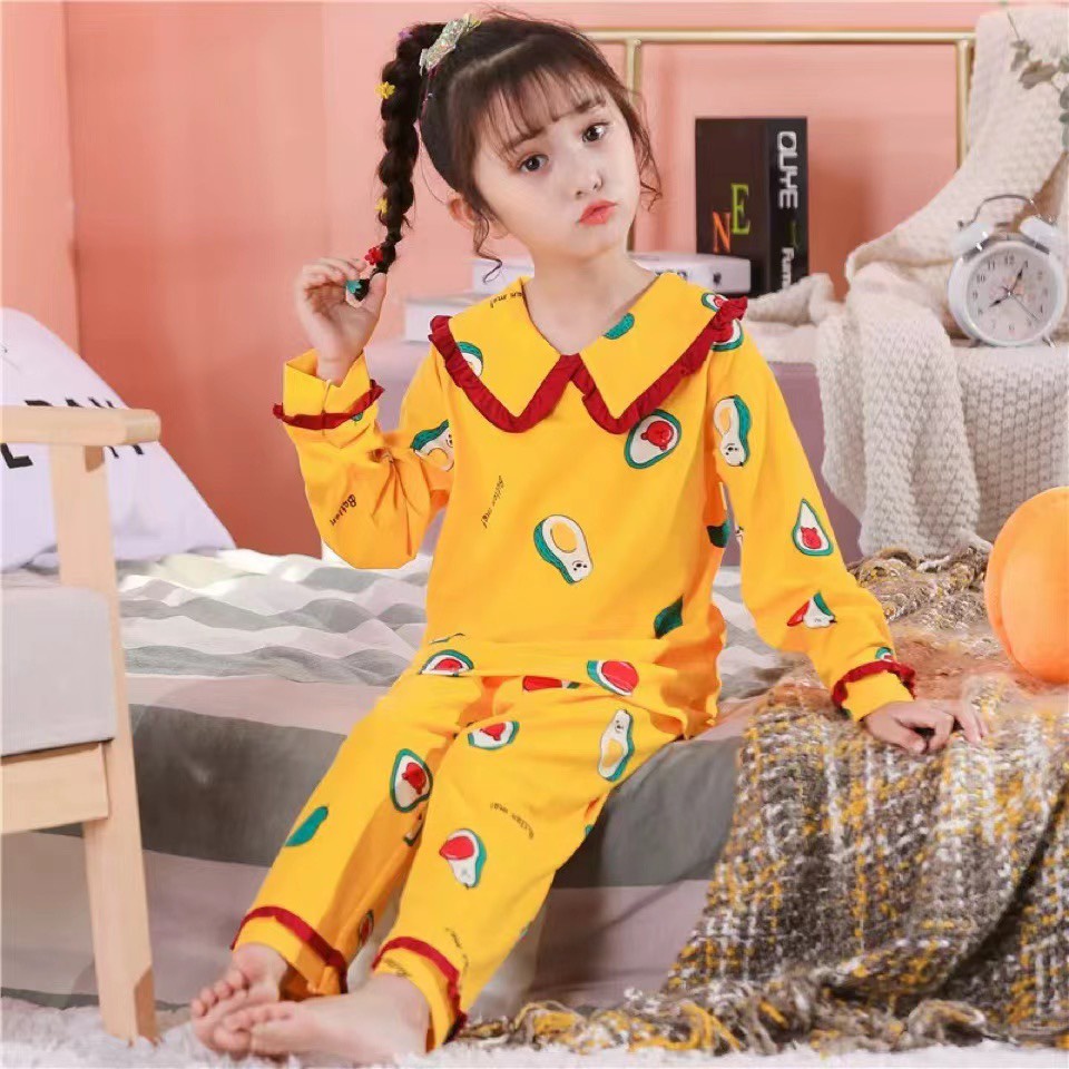 Bộ Pijama tay dài dành cho bé gái - Hàng Quảng Châu Cao Cấp