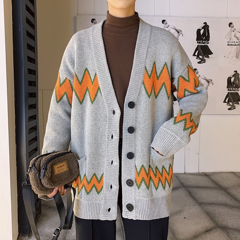 Áo khoác Cardigan dáng dài màu sắc thời trang thu đông cho nam