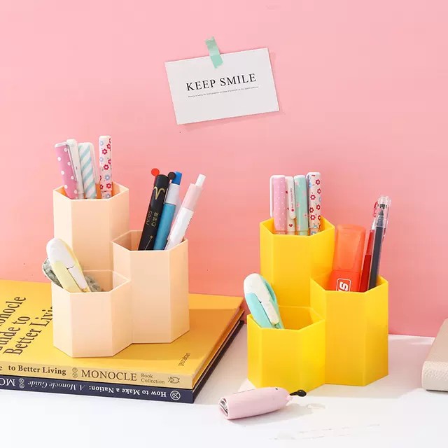 Ống cắm bút nhiều ngăn, ống cắm tổ ong để đồ trang điểm T2 Giá Rẻ