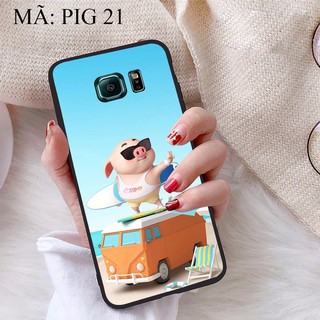 Ốp lưng Samsung S6 Edge viền dẻo TPU BST Heo Con