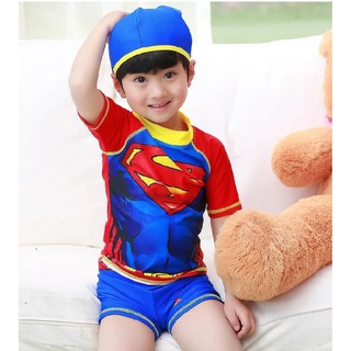 Đồ bơi bé trai siêu nhân bộ rời - kèm nón