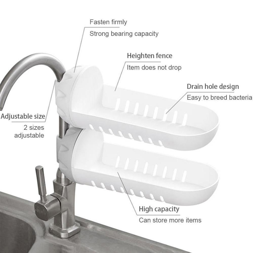 Giá đựng đồ dùng gắn bồn rửa không cần khoan tiện dụng