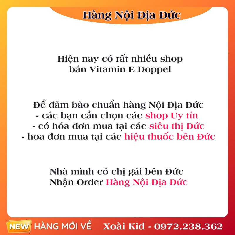 Bộ vitamin tổng hợp Doppelherz của Đức - DATE MỚI ĐỦ BILL