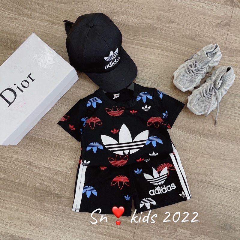 [SET BÉ TRAI] Bộ D.A.S 3 màu kèm mũ thêu cho bé trai