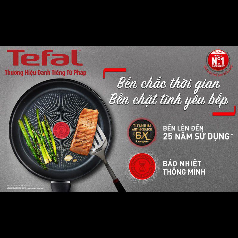 Chảo chiên rán chống dính Tefal Unlimited G2550602 size 28cm - Made in France