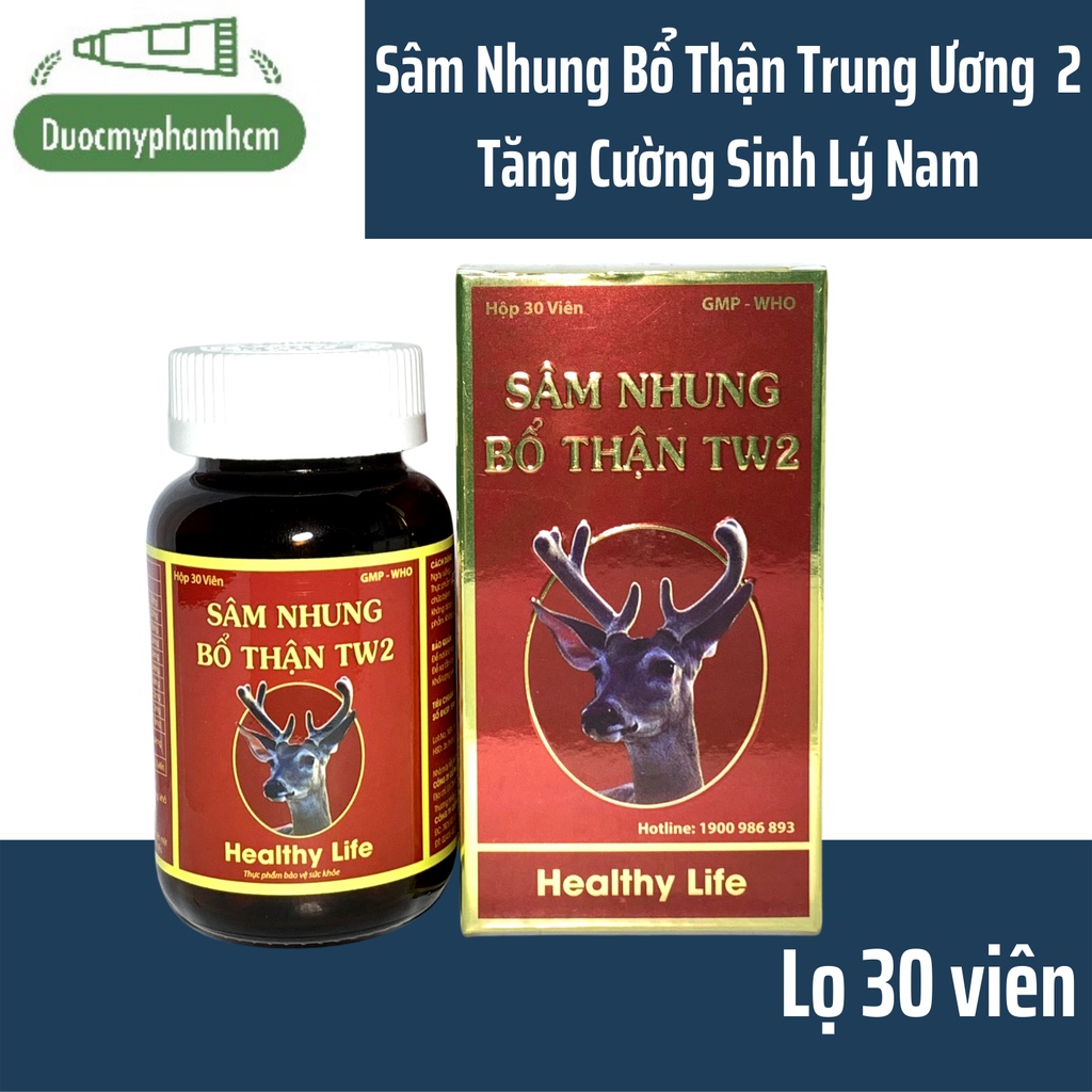 Sâm nhung bổ thận Trung Ương 2 Bổ thận, tráng dương, mạnh gân cốt Lọ 30 viên