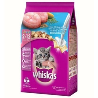 Thức ăn dạng hạt dành cho mèo lớn Whiskas vị cá biển 1.2kg