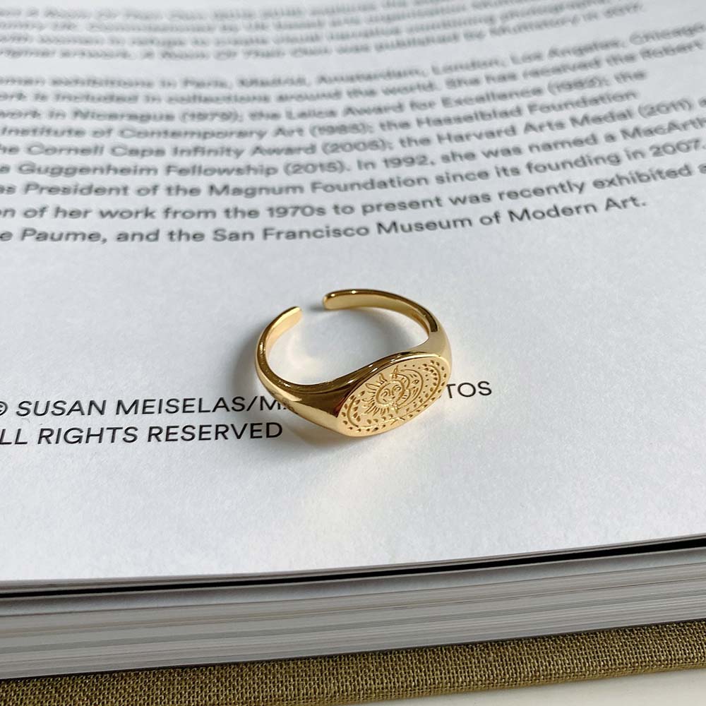 Nhẫn đeo tay kim loại thời trang retro cho nữ MXBEAUTY